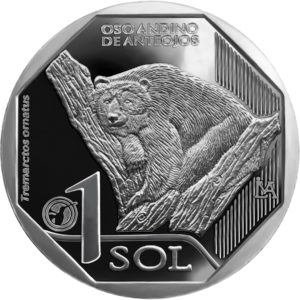 Nueva moneda de S/1 con diseño del oso andino de anteojos