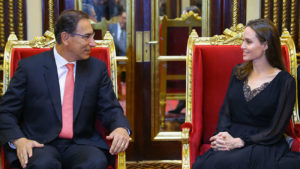 Presidente Vizcarra sostuvo reunión con la enviada especial de la ACNUR, Angelina Jolie.