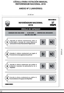 Multa por no votar en Referéndum 2018